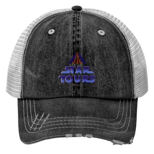Discover STAR TOURS Monitorscreen logo Trucker Hats