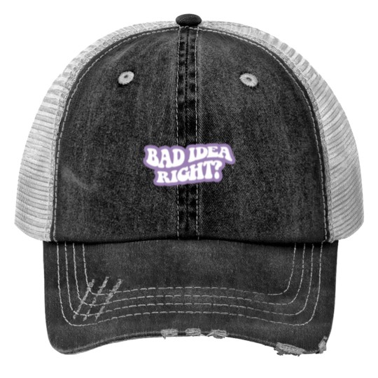 Discover bad idea right White 4 Trucker Hats