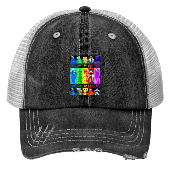Discover Rainbow Friends Happy Happy Trucker Hats