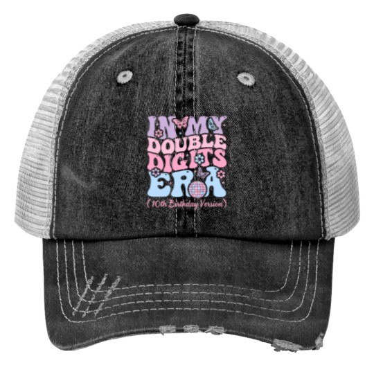 Discover Kids In My Double Digits Era Its My 10th Birthday Girls Trucker Hats