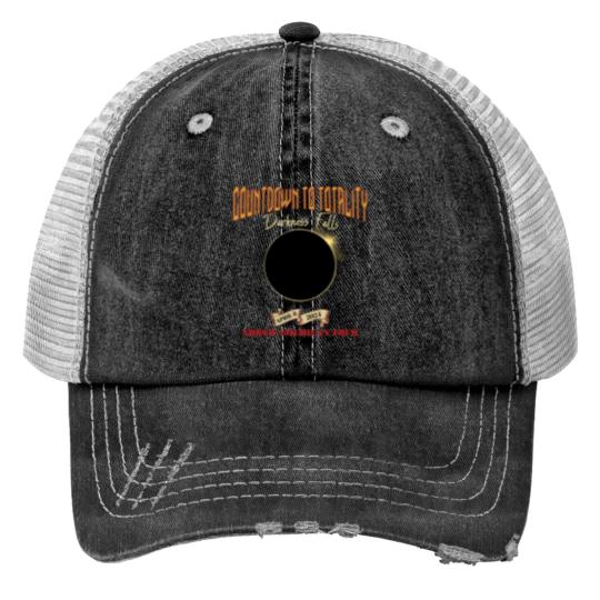 Discover Total Solar Eclipse Trucker Hats April 8th 2024, Rock Concert Tour Trucker Hats with Path of Totality Cities