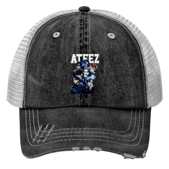 Discover Ateez Vintage Trucker Hats, Ateez Trucker Hats,Ateez Break The Wall Trucker Hats