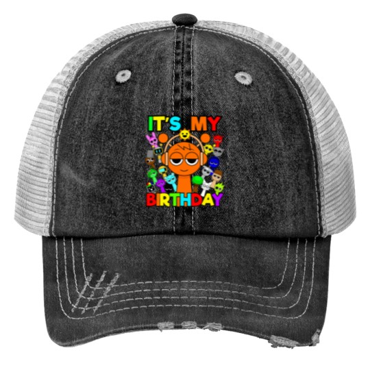 Discover Sprunki Birthday for Boys and Girls toys decor Oren Wenda Trucker Hats