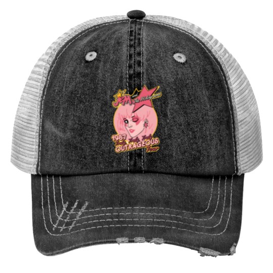 Discover Jem & The Holograms Trucker Hats, Jem Outrageous Tour Trucker Hats