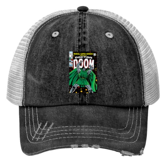 Discover Dr. Dooom Trucker Hats, 90's style, Comic Trucker Hats