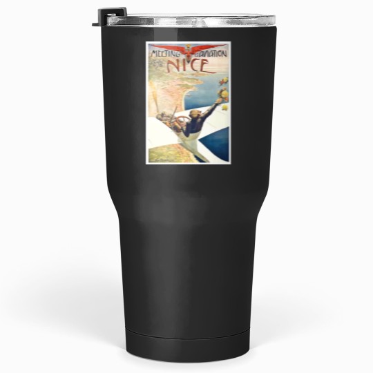 Discover 1910 Meeting dAviation Nice France Advertising Tumblers 30 oz