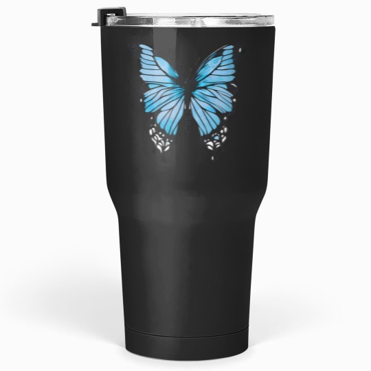 Discover Blue Butterfly Art Garden Beautiful Butterflies T-Shirt Tumblers 30 oz