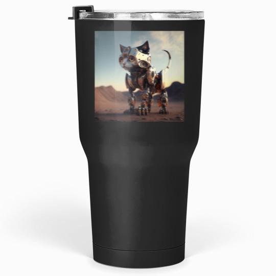 Discover Robotic-Cat With Neon Lights Effects Tumblers 30 oz