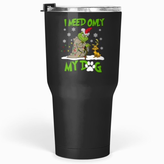Discover Merry Christmas I Need Only My Dog Tumblers 30 oz