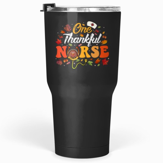 Discover One Thankful  Stethoscope Turkey Autumn Tumblers 30 oz