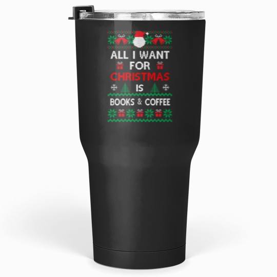 Discover Book Christmas book and coffee Tumblers 30 oz