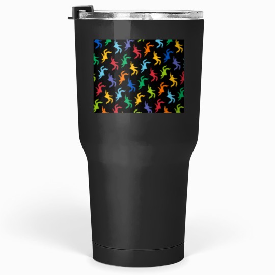 Discover Elvis Presley Elvises Colorful Pattern Black Tumblers 30 oz