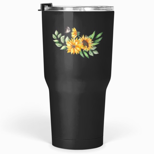 Discover Funny Sunflower Butterflies Dreams Monarchs Natural Tumblers 30 oz