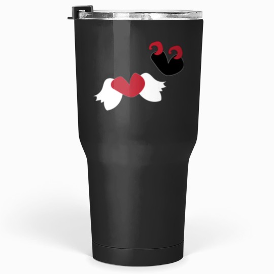 Discover red heart angle pattern Tumblers 30 oz