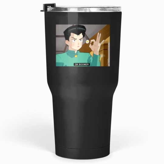 Discover YYH Yusuke Urameshi says OK boomer Tumblers 30 oz
