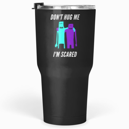 Discover Don't hug me i'm scared cyan and purple Tumblers 30 oz