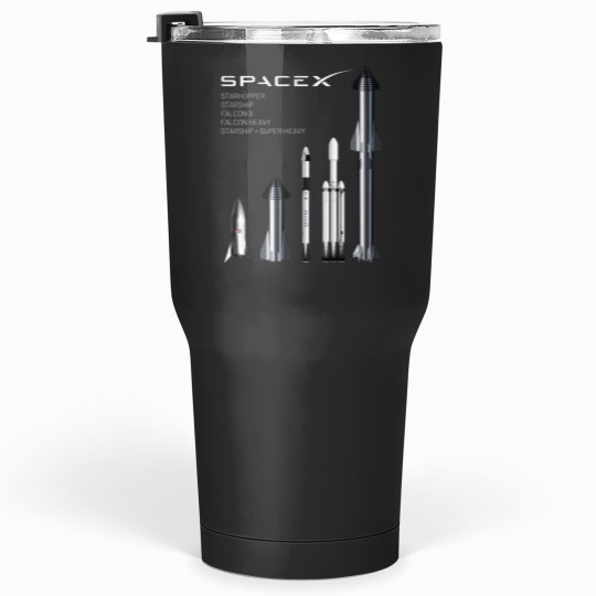 Discover SpaceX Rockets - Starship, Falcon Heavy, Falcon 9 Tumblers 30 oz