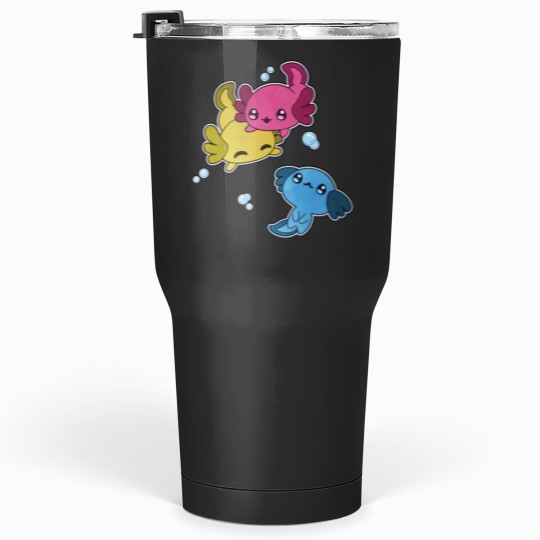 Discover Pansexual Axolostl LGBT Pride Flag Tumblers 30 oz