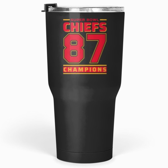 Discover SuperBowl Chiefs Kelce 87 Champions Edition 134 Tumblers 30 oz