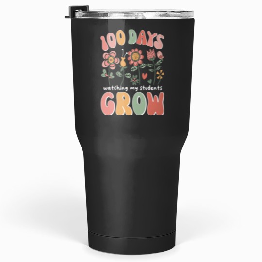 Discover 100 Days Growing Boho Flowers Teacher 100th Day Tumblers 30 oz