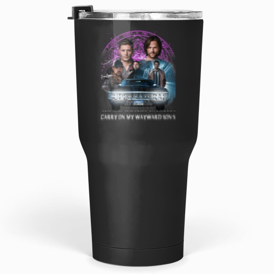 Discover Limited Edition Supernatural Family dont end with Blood Season 15SW Tumblers 30 oz
