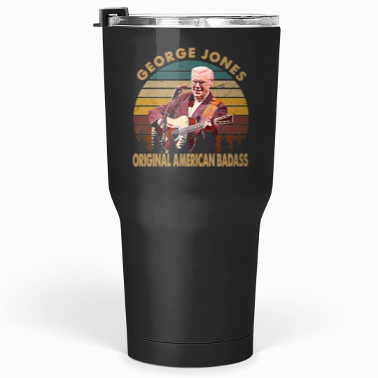 Discover George Tees Jones Country Musician Original American Badass Tumblers 30 oz