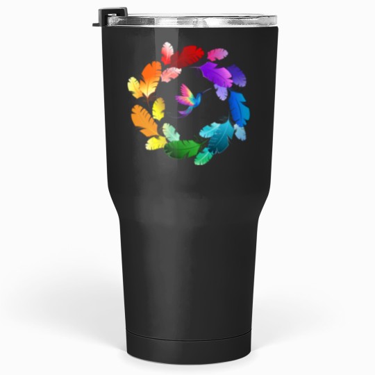 Discover A Colorful Bird Showing Beauty of Colors Sticker Tumblers 30 oz