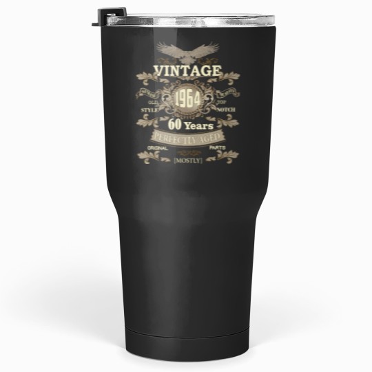 Discover 60th Birthday Timeless Treasures- Vintage Ornaments as a Thoughtful 60th Birthday Gift for Him Tumblers 30 oz