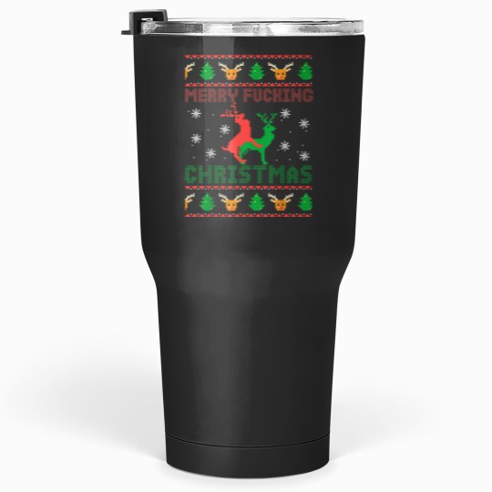 Discover Funny Ugly Christmas Sweater Men Women Adult Fun Xmas Tumblers 30 oz