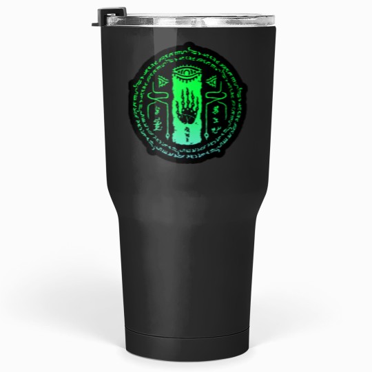 Discover Tears of the Kingdom Zonai Hand Glyph Green and Blue Gradient Tumblers 30 oz