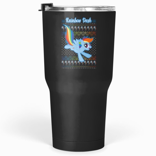 Discover My Little Pony Christmas Rainbow Dash Ugly Sweater Tumblers 30 oz