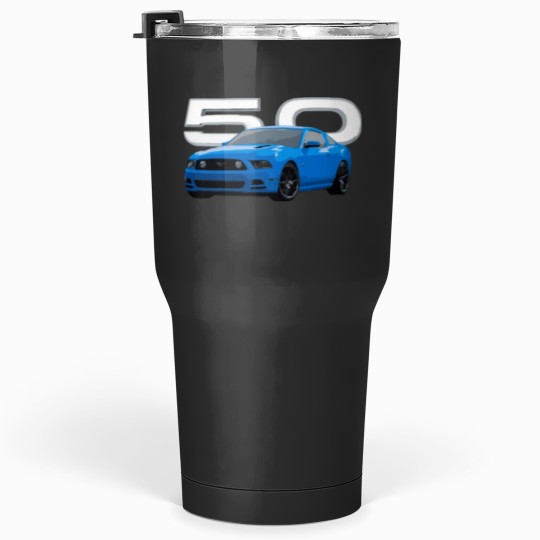 Discover GT Mustang Grabber Blue 50 V8 Classic Tumblers 30 oz