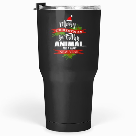 Discover Merry Animals Christmas Ya Filthy Animal Funny Christmas Tumblers 30 oz