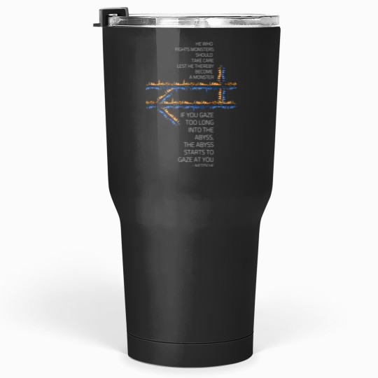 Discover He who fights with monsters - Nietzsche - Fantasy Tumblers 30 oz