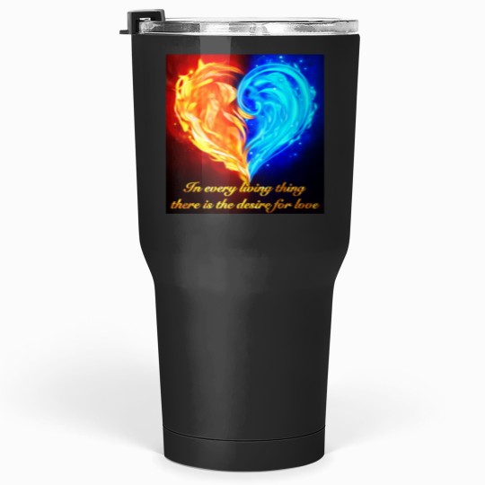 Discover Firee and Ice Heart Tumblers 30 oz