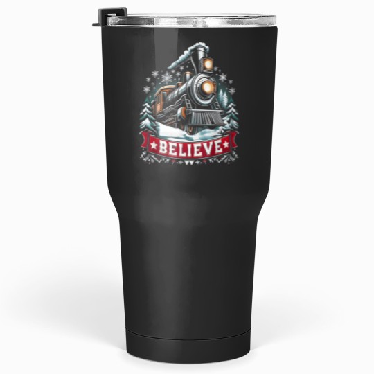Discover All Aboard Polar Express North Pole Xmas Santa T Tumblers 30 oz