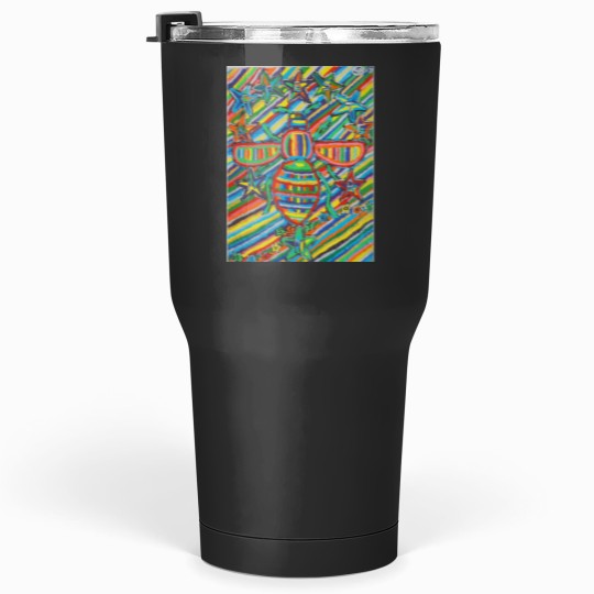 Discover Drawing Art Manchesteer bee Baseball ¾ Sleeve Tumblers 30 oz