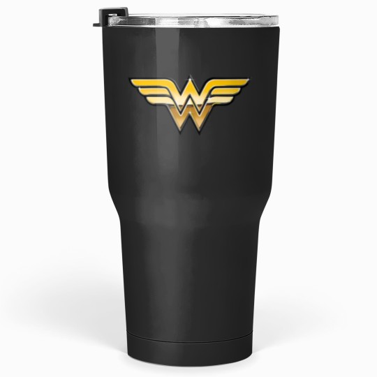 Discover wonder woman golden logo Tumblers 30 oz