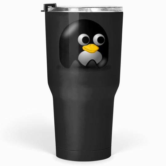 Discover A cute black penguin ghostwith big eyes Active Tumblers 30 oz