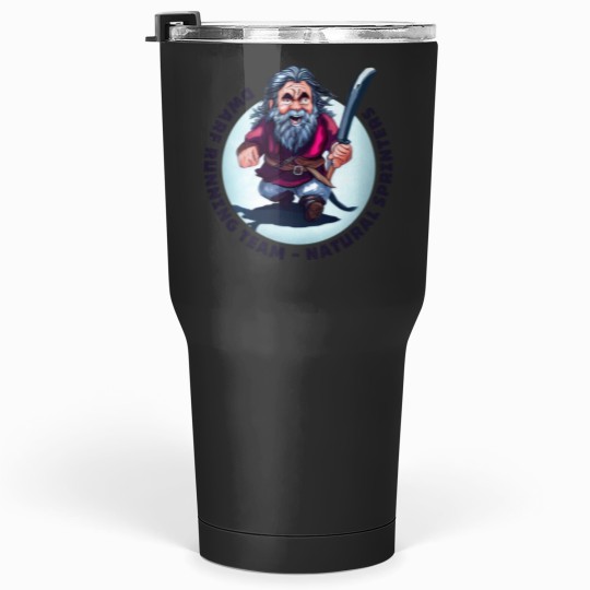 Discover Dwarf Running Team - Natural Sprinters II - White - Fantasy Funny Running Tumblers 30 oz