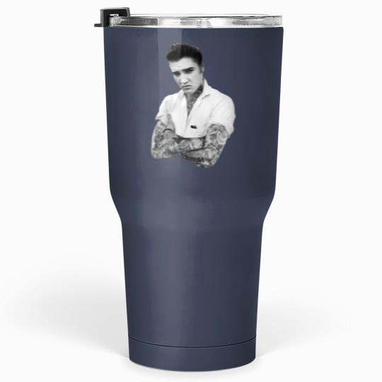 Discover Elvis Presley Tattoo Rockabilly Tumblers 30 Oz Black