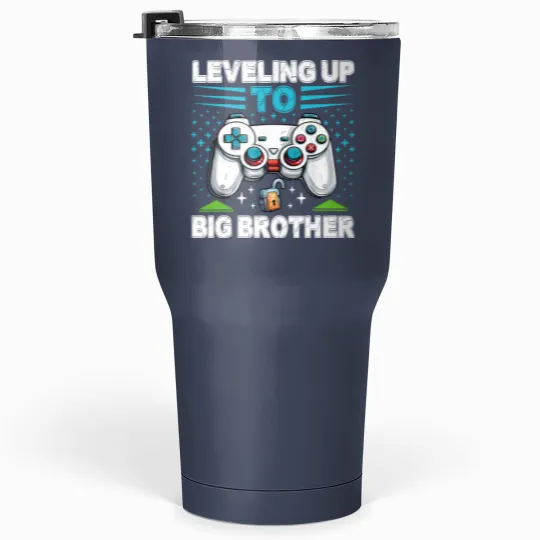 Discover Leveling up to Big Brother 2024 funny gamer Tumblers 30 Oz