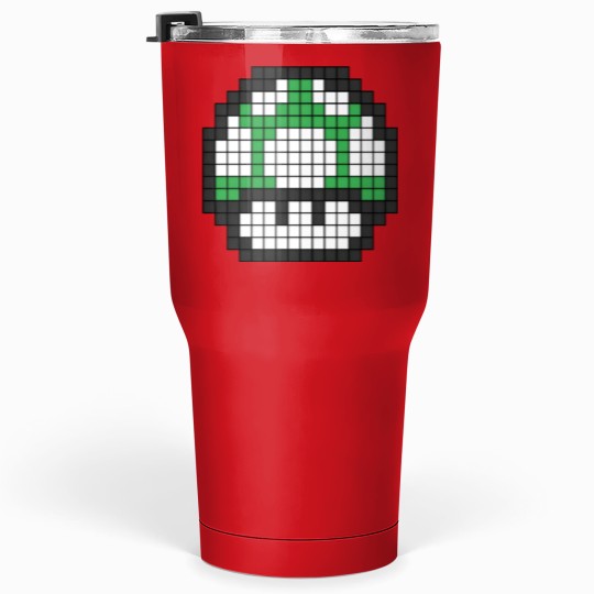 Discover 8Bit - Green Mushroom 1Up Tumblers 30 Oz