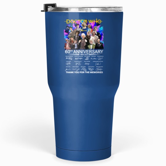 Discover Doctor Who 60th Anniversary 1963 - 2023 Signature Thank You Tumblers 30 Oz
