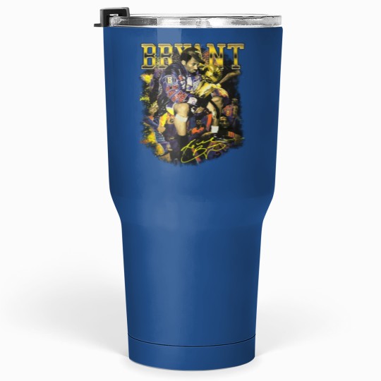 Discover KOBE BRYANT- CHAMPIONSHIP PHOTO Black Short Sleeve Tumblers 30 Oz