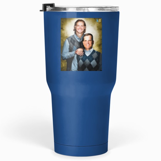 Discover Streetwear - Football Justin Herbert and Jim Harbaugh Tumblers 30 Oz