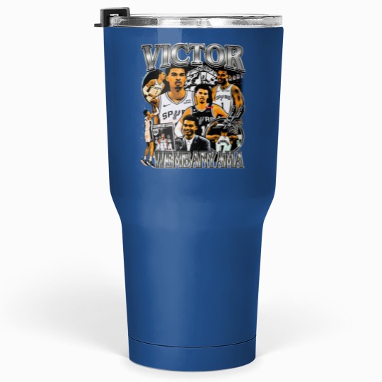 Discover Vintage 90s Graphic Style Victor Wembanyama Tumblers 30 Oz