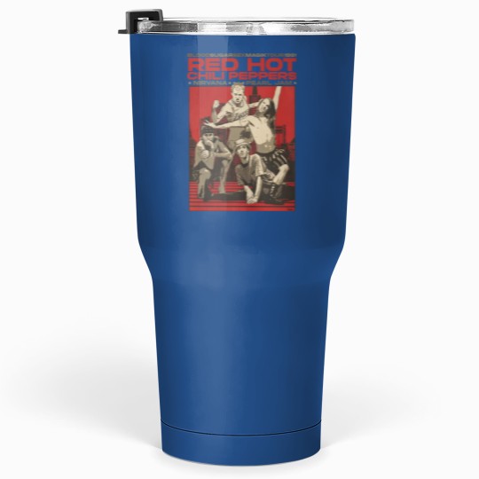 Discover Vintage RHCP Tour 1991 Tumblers 30 Oz, Red Hot Chili Peppers Rock Band 2023 Tumblers 30 Oz