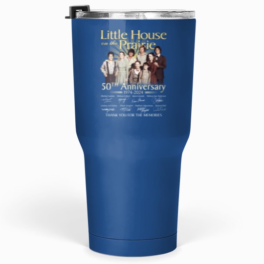 Discover Little House on The Prairie 50th Anniversary 1974-2024 Black Tumblers 30 Oz