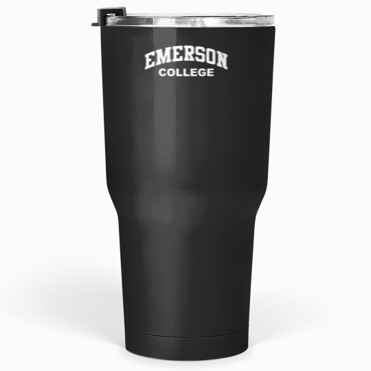 Discover Emerson College - Vintage Curved College Font Tumblers 30 oz